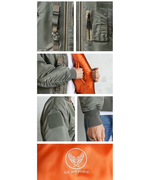 WAIPER.inc(ワイパーインク)の「WAIPER.inc 米軍 CUSTOM MA-1 フライトジャケット【WP37】(MA-1・メンズ・セージグリーン/ブラック・L/M/XL)」の20枚目の写真