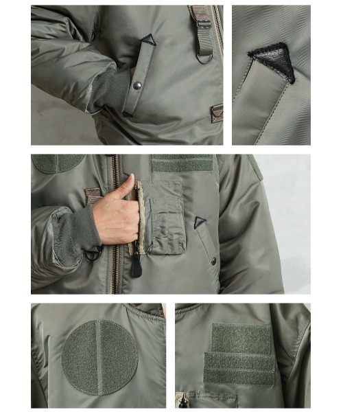 WAIPER.inc(ワイパーインク)の「WAIPER.inc 米軍 CUSTOM MA-1 フライトジャケット【WP37】(MA-1・メンズ・セージグリーン/ブラック・L/M/XL)」の21枚目の写真