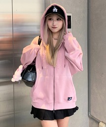 lilful（リルフル）の「【KANGOL】【裏起毛】別注スプレー加工ロゴワッペンダブルジップビッグパーカー（パーカー）」