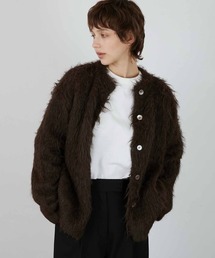 LA PEAU DE GEM | 【LA PEAU DE GEM】luxe shaggy c/n cardigan/リュクスシャギーカーディガン(カーディガン/ボレロ)
