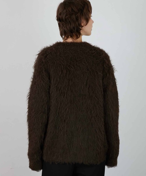 LA PEAU DE GEM（ラポドゥジェム）の「【LA PEAU DE GEM】luxe shaggy c/n cardigan/リュクスシャギーカーディガン（カーディガン/ボレロ・レディース・グレー/ブラウン・FREE）」の18枚目の写真