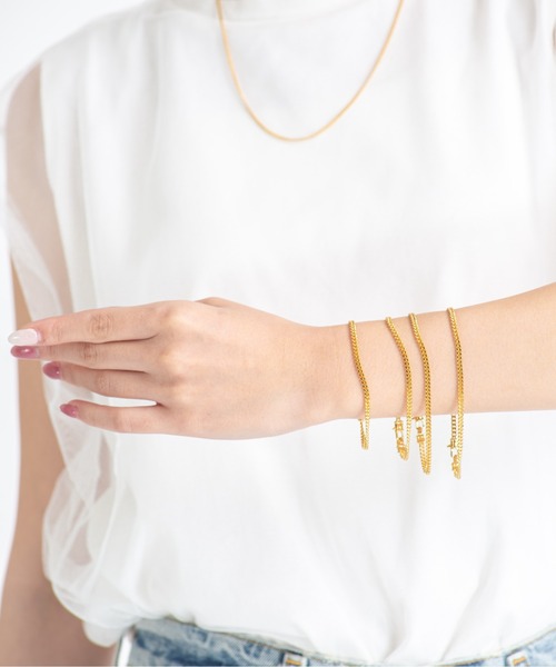 TOMWOOD(トムウッド)】Curb Bracelet M Gold ゴールドチェーン