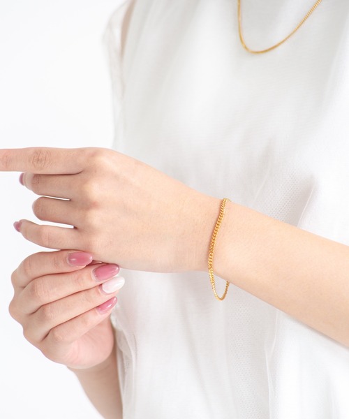 TOM WOOD(トムウッド)の「【TOMWOOD(トムウッド)】Curb Bracelet M Gold ゴールドチェーンブレスレット(ブレスレット・レディース・ゴールド・6.5inch/7inch/7.5inch/8.5inch)」の20枚目の写真