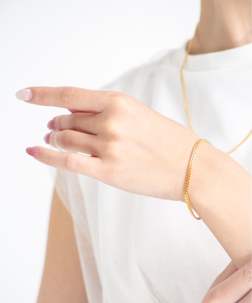 TOMWOOD(トムウッド)】Curb Bracelet M Gold ゴールドチェーン