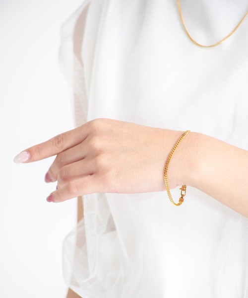 TOM WOOD(トムウッド)の「【TOMWOOD(トムウッド)】Curb Bracelet M Gold ゴールドチェーンブレスレット(ブレスレット・レディース・ゴールド・6.5inch/7inch/7.5inch/8.5inch)」の16枚目の写真