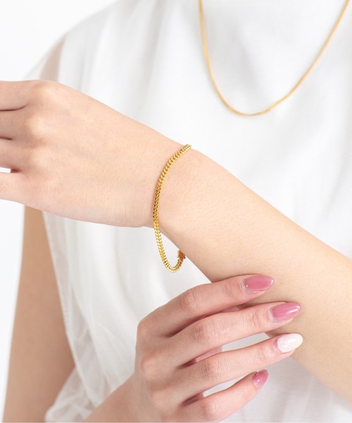 TOMWOOD ゴールド ロープチェーン ブレスレット TOMWOOD(トムウッド)】Curb Bracelet M Gold ゴールドチェーン