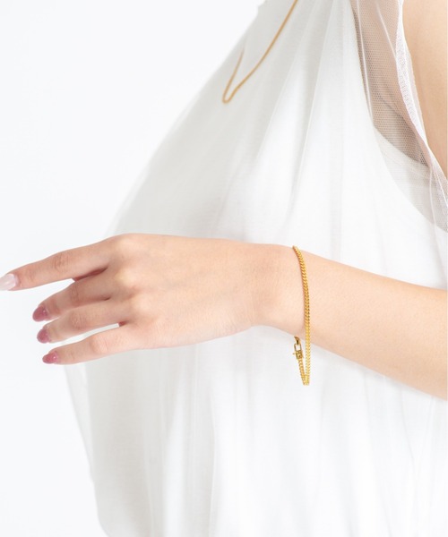 TOM WOOD(トムウッド)の「【TOMWOOD(トムウッド)】Curb Bracelet M Gold ゴールドチェーンブレスレット(ブレスレット・レディース・ゴールド・6.5inch/7inch/7.5inch/8.5inch)」の14枚目の写真