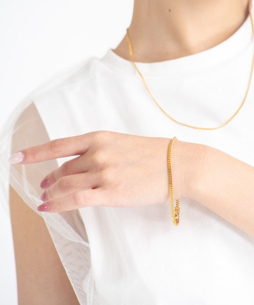 TOMWOOD(トムウッド)】Curb Bracelet M Gold ゴールドチェーン
