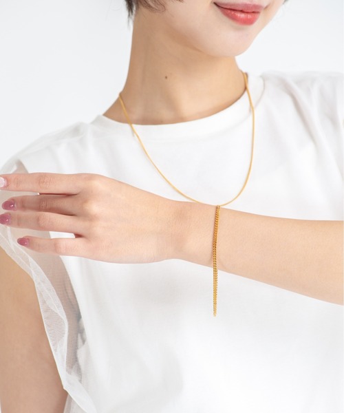 TOM WOOD(トムウッド)の「【TOMWOOD(トムウッド)】Curb Bracelet M Gold ゴールドチェーンブレスレット(ブレスレット・レディース・ゴールド・6.5inch/7inch/7.5inch/8.5inch)」の12枚目の写真