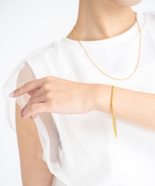 TOMWOOD(トムウッド)】Curb Bracelet M Gold ゴールドチェーン