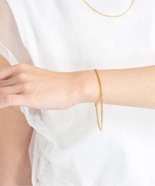 TOMWOOD(トムウッド)】Curb Bracelet M Gold ゴールドチェーン