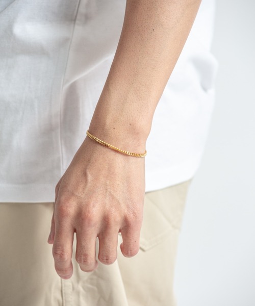TOM WOOD(トムウッド)の「【TOMWOOD(トムウッド)】Curb Bracelet M Gold ゴールドチェーンブレスレット(ブレスレット・レディース・ゴールド・6.5inch/7inch/7.5inch/8.5inch)」の8枚目の写真