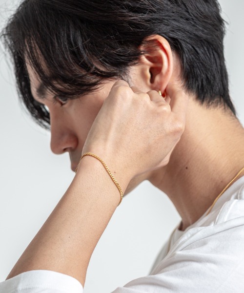 TOM WOOD(トムウッド)の「【TOMWOOD(トムウッド)】Curb Bracelet M Gold ゴールドチェーンブレスレット(ブレスレット・レディース・ゴールド・6.5inch/7inch/7.5inch/8.5inch)」の5枚目の写真