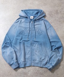 【VISION STREET WEAR/ヴィジョンストリートウェア】Bleach College ZIP PK/カレッジロゴ ブリーチ ジップパーカー フーディー
