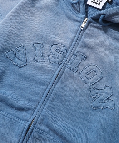 VISION STREET WEAR(ヴィジョンストリートウェア)の「【VISION STREET WEAR/ヴィジョンストリートウェア】Bleach College ZIP PK/カレッジロゴ ブリーチ ジップパーカー フーディー(パーカー・メンズ・ライトグレー/ブラック/ブルー・LL/M/L)」の19枚目の写真