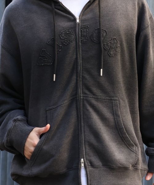 VISION STREET WEAR(ヴィジョンストリートウェア)の「【VISION STREET WEAR/ヴィジョンストリートウェア】Bleach College ZIP PK/カレッジロゴ ブリーチ ジップパーカー フーディー(パーカー・メンズ・ライトグレー/ブラック/ブルー・LL/M/L)」の7枚目の写真