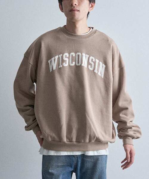 CRAFT STANDARD BOUTIQUE（クラフトスタンダードブティック）の「裏起毛カレッジスウェットシャツ（スウェット・メンズ・ホワイト系その他/グリーン/ブラウン/ネイビー/ベージュ/ブラック・M/XL/L）」の4枚目の写真