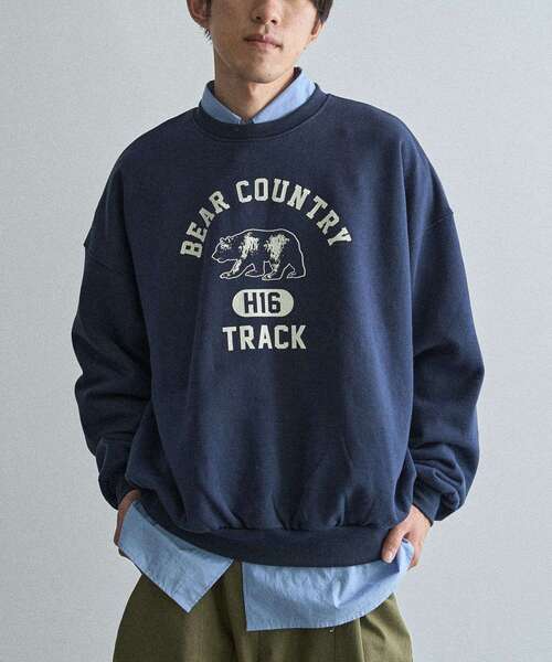 CRAFT STANDARD BOUTIQUE（クラフトスタンダードブティック）の「裏起毛カレッジスウェットシャツ（スウェット・メンズ・ホワイト系その他/グリーン/ブラウン/ネイビー/ベージュ/ブラック・M/XL/L）」の6枚目の写真