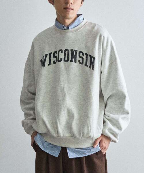 CRAFT STANDARD BOUTIQUE（クラフトスタンダードブティック）の「裏起毛カレッジスウェットシャツ（スウェット・メンズ・ホワイト系その他/グリーン/ブラウン/ネイビー/ベージュ/ブラック・M/XL/L）」の10枚目の写真
