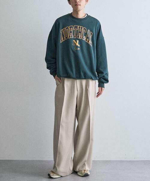 CRAFT STANDARD BOUTIQUE（クラフトスタンダードブティック）の「裏起毛カレッジスウェットシャツ（スウェット・メンズ・ホワイト系その他/グリーン/ブラウン/ネイビー/ベージュ/ブラック・M/XL/L）」の19枚目の写真