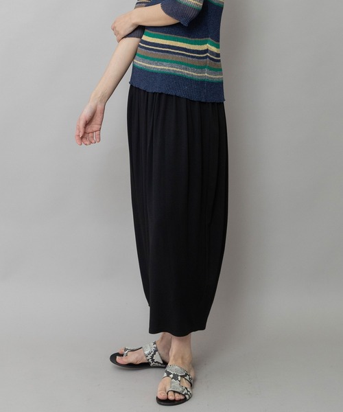 Munich（ミューニック）の「【接触冷感】シルキージャージギャザースカート（スカート・レディース・ブラック/カーキ/ダークグレー・FREE）」の12枚目の写真