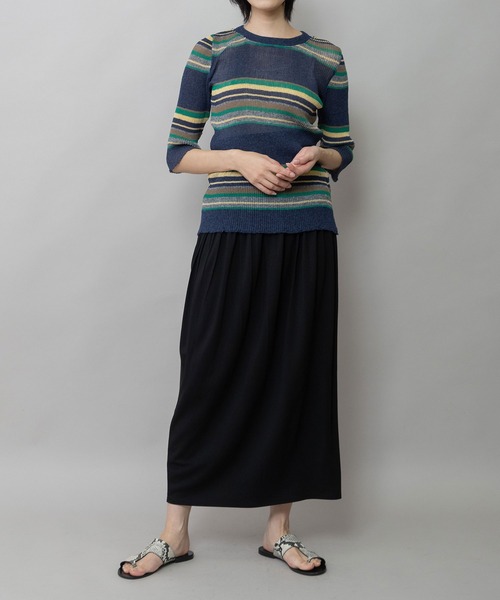 Munich（ミューニック）の「【接触冷感】シルキージャージギャザースカート（スカート・レディース・ブラック/カーキ/ダークグレー・FREE）」の16枚目の写真