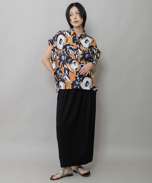 Munich（ミューニック）の「【接触冷感】シルキージャージギャザースカート（スカート・レディース・ブラック/カーキ/ダークグレー・FREE）」の17枚目の写真