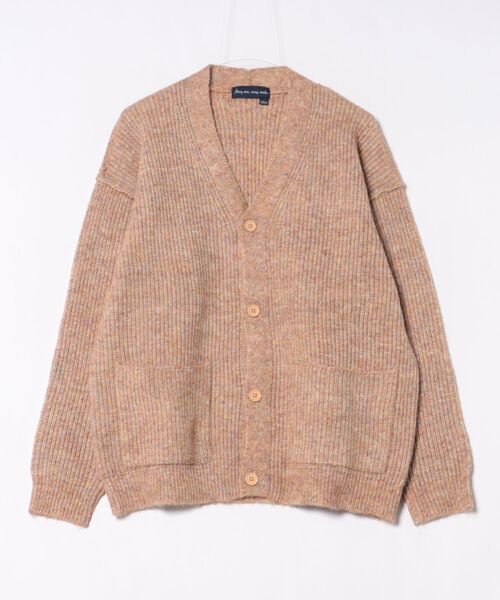 【RS】【many men many mind】ファンシーヤーン畦編みVカーデ
