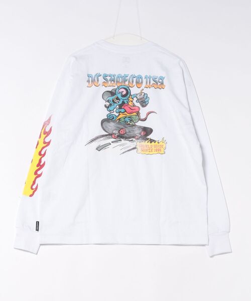 DC(ディーシー)の「DC/ディーシー 長袖 Tシャツ ロンT DLT261022(Tシャツ/カットソー・メンズ・ホワイト/スミクロ・M/L/XL)」の12枚目の写真