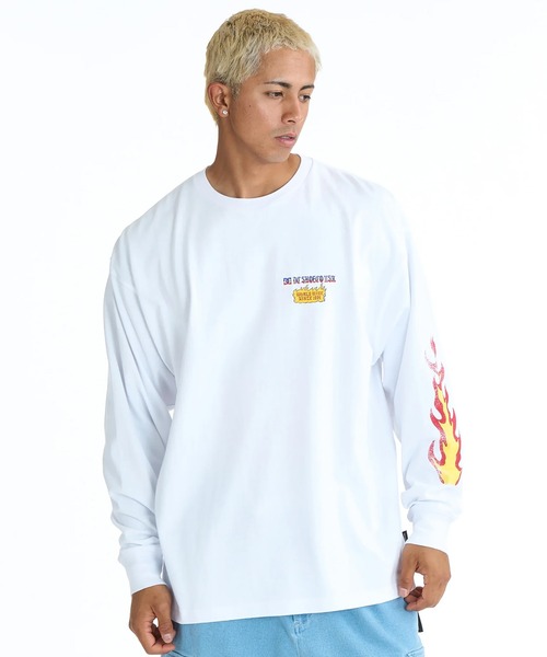 DC(ディーシー)の「DC/ディーシー 長袖 Tシャツ ロンT DLT261022(Tシャツ/カットソー・メンズ・ホワイト/スミクロ・M/L/XL)」の3枚目の写真