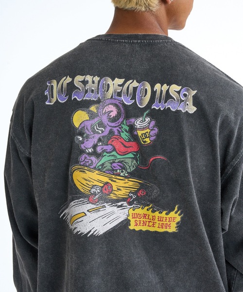 DC(ディーシー)の「DC/ディーシー 長袖 Tシャツ ロンT DLT261022(Tシャツ/カットソー・メンズ・ホワイト/スミクロ・M/L/XL)」の8枚目の写真