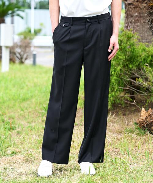 DRESSTERIOR(ドレステリア)の「【ウォッシャブル】サイドゴア ワンタックワイドパンツ(その他パンツ・メンズ・ライトグレー/ブラウン系その他/ブラック・76/85/82/79)」の14枚目の写真