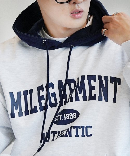 THE MILE（ザマイル）の「MILE GARMENTS MIX SWEAT HOODIE [OATMEAL]（パーカー・メンズ・その他・L/M/S/XL）」の18枚目の写真