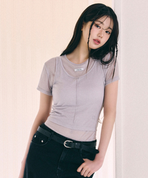 NUBASIC テンセル ハーフTシャツセット グレー