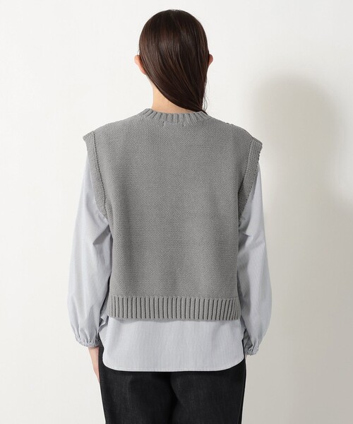 新品未使用　TWINSET ACTITUDE ケーブルニット パデッドベスト ケーブルアランニットベスト | Marient