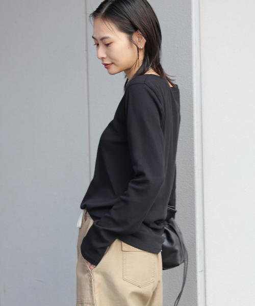 JOURNAL STANDARD（ジャーナルスタンダード）の「《追加》ベアテレココンパクトプルオーバー（Tシャツ/カットソー・レディース・カーキ/ブラック/ブラウン/ホワイト・FREE）」の13枚目の写真