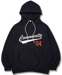 COMMUNITY 54 SWEAT HOODIE[NAVY]