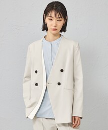 CAST:（キャストコロン）の「【はっ水/UV対策/セットアップ対応】フェイクレイヤードバイカラージャケット（テーラードジャケット）」