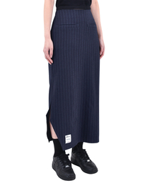 カッティングロングスカート ネイビーピンストライプ ONE SIZE