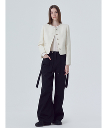 Pocket Strap Pants, Black