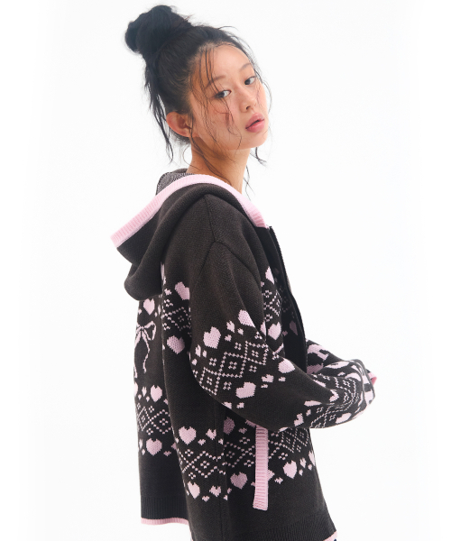 AMESWORLDWIDE(アメスワールドワイド)の「COWICHAN KNIT HOODIE ZIP-UP CHARCOAL(カーディガン/ボレロ・レディース・その他・S/M)」の12枚目の写真