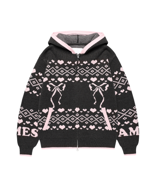 AMESWORLDWIDE(アメスワールドワイド)の「COWICHAN KNIT HOODIE ZIP-UP CHARCOAL(カーディガン/ボレロ・レディース・その他・S/M)」の13枚目の写真