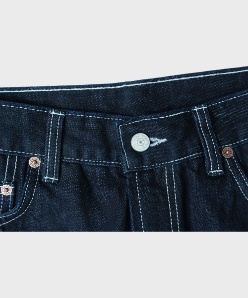 VDR(ブイディアール)の「225 Navy Denim Pants (ONE WASH)(デニムパンツ・メンズ・その他・S/M/L)」の4枚目の写真