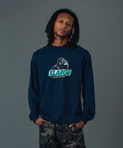 XLARGE（エクストララージ）の「OLD OG L/S TEE（Tシャツ/カットソー・メンズ・ブラック/ホワイト/グリーン/ネイビー・XS/S/M/L/XL/XXL）」の8枚目の写真