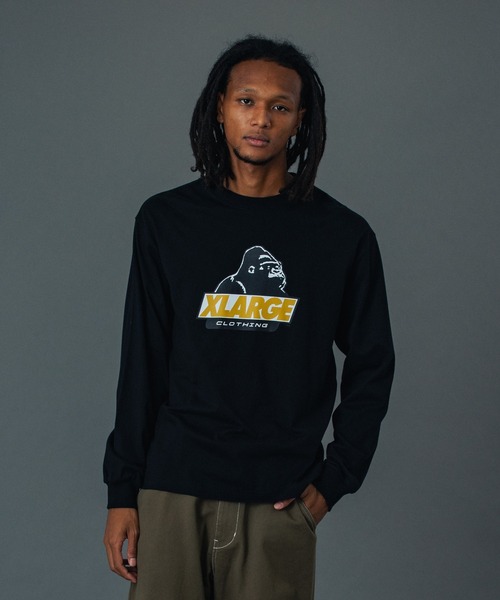 XLARGE（エクストララージ）の「OLD OG L/S TEE（Tシャツ/カットソー・メンズ・ブラック/ホワイト/グリーン/ネイビー・XS/S/M/L/XL/XXL）」の11枚目の写真