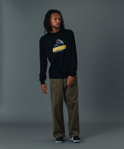 XLARGE（エクストララージ）の「OLD OG L/S TEE（Tシャツ/カットソー・メンズ・ブラック/ホワイト/グリーン/ネイビー・XS/S/M/L/XL/XXL）」の12枚目の写真
