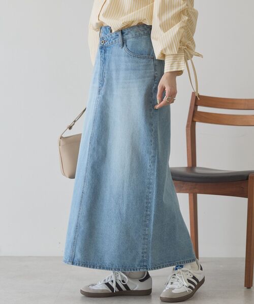 AMERICAN HOLIC（アメリカンホリック）の「リメイクデザインデニムスカート（スカート・レディース・グレー/ライトインディゴブルー・L/M/S）」の7枚目の写真