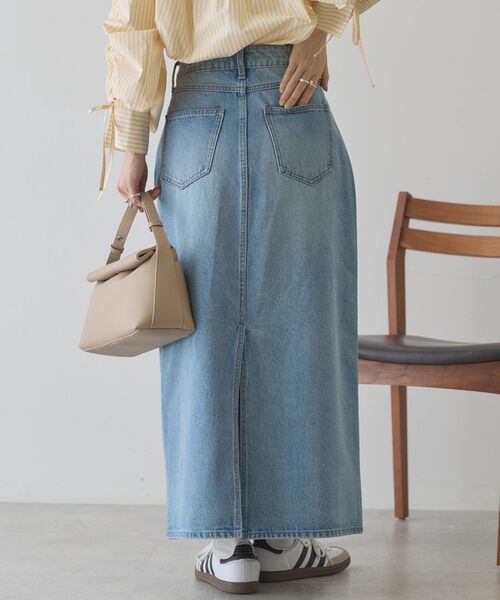 AMERICAN HOLIC（アメリカンホリック）の「リメイクデザインデニムスカート（スカート・レディース・グレー/ライトインディゴブルー・L/M/S）」の8枚目の写真