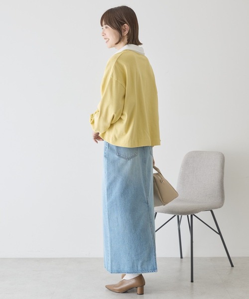 AMERICAN HOLIC（アメリカンホリック）の「リメイクデザインデニムスカート（スカート・レディース・グレー/ライトインディゴブルー・L/M/S）」の4枚目の写真