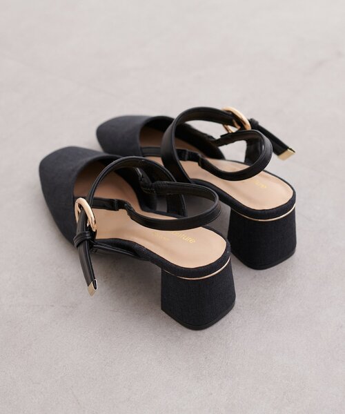 natural couture（ナチュラルクチュール）の「スクエアミュールサンダル（サンダル・レディース・ブラック/グレー/アイボリー・LARGE/MEDIUM）」の10枚目の写真